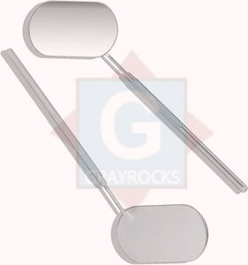 Vente en gros de miroir à cils extra large en acier inoxydable pour extensions de cils miroir de maquillage rond carré - Product Image 2