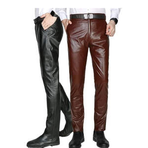 Pantalons en cuir droits pour hommes sur mesure en gros - Design unique et nouveau, style streetwear tendance, pantalons d'hiver - Product Image 6