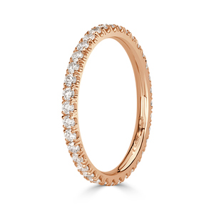 Delicado anillo de banda de diamantes de eternidad completa 14K 18K oro con 1,3mm. Diamantes cultivados en laboratorio certificados GIA-Joyería al por mayor-DS0178 - Product Image 4