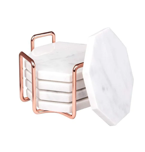 Tasse en marbre caboteur forme hexagonale artisanat cadeaux de mariage pour boissons tasse caboteur supports maison cuisine utilisation - Product Image 4