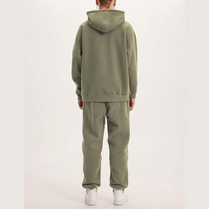 Chándal holgado acampanado liso de gran tamaño con logotipo personalizado OEM para hombre, ropa de calle, estilo veraniego bordado de algodón - Product Image 2