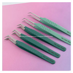 Custom Fiber Tip Eyelash <b>Extension</b> Tweezer 45 degree 90 degree Volume Lash Diamond Grip Non Slip Tool - Product Image 1