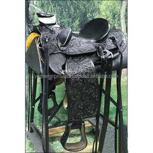 Sillín occidental de cuero genuino de alta calidad duradero Y & Z-Precio al por mayor disponible Hardware de acero inoxidable Ecuestre - Product Image 3