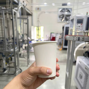 Vaso de Papel Desechable de Pared Simple GREEN NEST con Impresión de Logotipo Personalizado, Tamaños de 10/16/20/24 oz para Café y Bebidas Calientes - Product Image 1