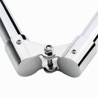 Connecteur pivotant en acier inoxydable poli marin, à angle réglable, pour la connexion de tubes de garde-corps