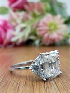 D'VINS JEWELS Classic Popular Style Engagement <b>Ring</b> <b>Emerald</b> Brilliant Cut 9x7mm VVS Moissanite Lab Grown 925 <b>Silver</b> Gold Parties - Product Image 3