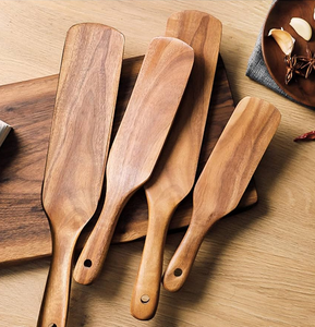 Wood Sourdough Bread Spurtle Wooden Spatula Set Pizza Dessert Salad Mixing Flat <b>Tableware</b> - Product Image 5