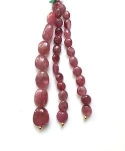 พลอยทัวร์มาลีนสีชมพูธรรมชาติ แบบเรียบ 3 เส้น สำหรับทำเครื่องประดับอัญมณี - Product Image 2