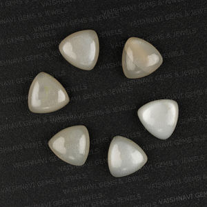 Excelente Piedra Lunar Gris Natural de 10x10 mm, Cabujón Calibrado con Fondo Plano, Gema Suelta para Fabricación de Joyas, Proveedor Mayorista - Product Image 5