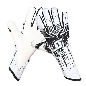 Vente flash : Gants de gardien de but de football en latex 4 mm, tricotés, en caoutchouc et PU durables, design personnalisé pour gardiens. - Product Image 4