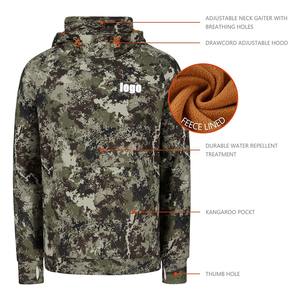 Wholesale Custom Outdoor Fishing Fleece Hoodie with <b>Neck</b> <b>Gaiter</b> Water Resistant Performance Hunting Sweatshirt Fishing Hoodie - Product Image 5