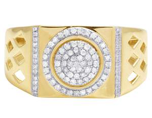 Design de luxe S925 argent avec Moissanite diamant glacé mariage Hip Hop hommes anneaux pour cadeaux - Product Image 3