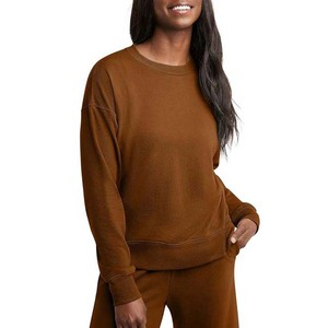 OEM/ODM Logo personnalisé Sweatshirts pour femmes Streetwear décontracté en coton léger pour l'automne/printemps Logo avant Position - Product Image 6
