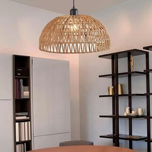 Lámpara de Techo Artesanal de Mimbre de Hierba Marina, Estilo Bohemio Minimalista Costero, Elegante, para el Hogar, Venta al Por Mayor a Precio Económico - Product Image 5