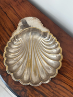 Piring besar berbentuk kerang kerang kerang besar piring dekoratif untuk makanan laut pantai berkemah logam mangkuk klasik Aluminium