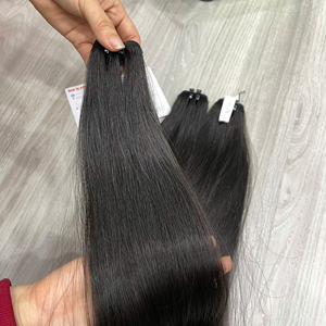 Extensiones de Cabello Humano Liso Súper Sedoso, Sin Enredos, de un Solo Donante, con Trama a Máquina, Cabello Virgen de Calidad Vietnamita 2026 - Product Image 1