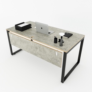 HBRT048 Escritorio Rectangular Moderno Minimalista de Madera Contrachapada 160x80cm para Oficina o Dormitorio, Mesa de Conferencias Versátil - Product Image 2