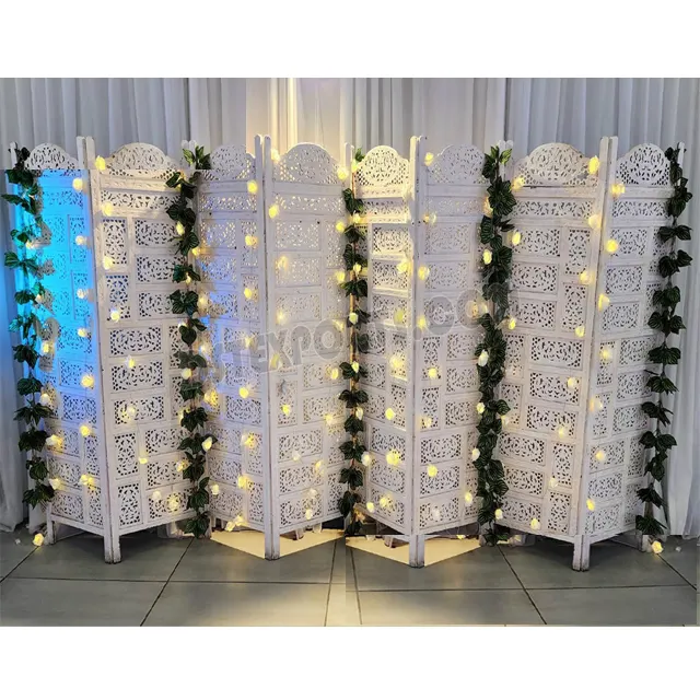 Mehndi Funktion hölzerne Trennwand Kulisse Set Trennwand Raumteiler für Hochzeit Dekoration indische Hochzeit Dekoration Kulisse