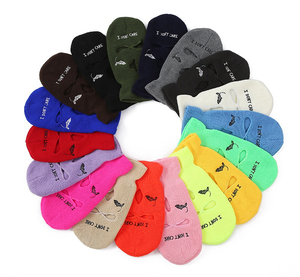 Pasamontañas de Esquí de Invierno con Logotipo Personalizado, 3 Orificios, Bordado Negro, Acrílico Económico, Tejido de Punto, Envío DDP - Product Image 6