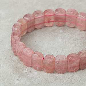 Bracciale in Quarzo Fragola Naturale con Taglio Largo - Product Image 3