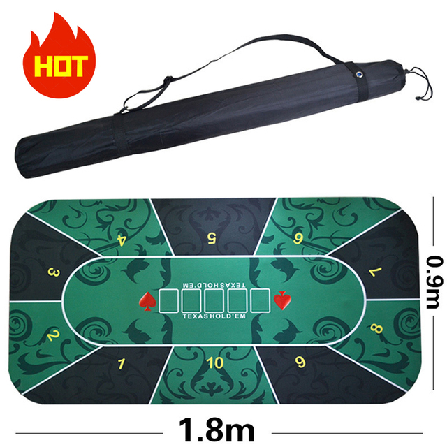 100% Customized Design Rubber Board Game Poker Table Mat Texas Hold'em Poker Pad