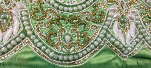 Wrappers George africain en soie pure sur mesure fait à la main perle pierre perlée indien George tissu mariage femmes robe africaine - Product Image 2