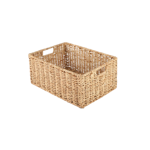 OEM/ODM Durable Handmade Eco-Friendly Water Hyacinth Rattan Multifunction <b>Storage</b> <b>Baskets</b> with Handle Set - Product Image 4