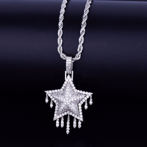 จี้เพชรมอยส์ซาไนต์จี้เพชรสไตล์ดาวที่น่าดึงดูดจี้เงิน925 - Product Image 3