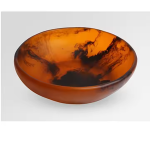 ชามเรซินขนาดเล็กดีไซน์เนอร์ทรงกลมสีฟ้าดีไซน์ใหม่ล่าสุดชามสำหรับเสิร์ฟอาหารและเครื่องครัวชาม $ ราคาถูก - Product Image 5