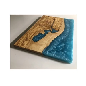 Planche à découper élégante avec poignée en bois et résine taille personnalisée dernière planche à découper en bois avec imprimé pour hôtel - Product Image 6