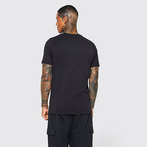 T-shirts pour hommes T-shirts personnalisés pour hommes de haute qualité Processus de perçage à chaud 100% coton biologique Col rond Poids lourd Blanc Luxe - Product Image 4