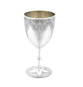 แก้วค็อกเทลอะลูมิเนียมทำมือสีเงิน ดีไซน์หรูหราสะดุดตา ความจุ 300 มล. แบรนด์ TQC สำหรับร้านอาหาร บาร์ โรงแรม - Product Image 1