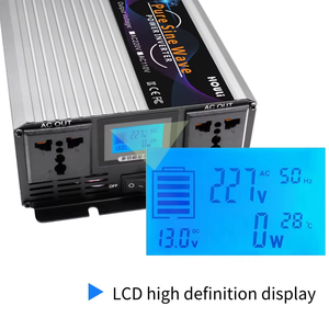 Inversor de Corriente de Onda Sinusoidal Pura de 3000 Vatios, Convertidor de Energía de 12V a 110V, Inversor de 24V/220V con Pantalla LCD - Product Image 2