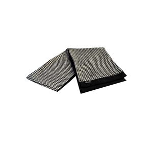 Bufanda de Lana con Diseño de Pata de Gallo en Blanco y Negro, Tejido de Doble Cara, Talla Única para Hombre - Product Image 1