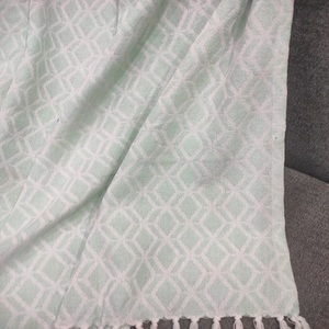 Manta con patrón de Jacquard de algodón de calidad superior, textil suave y acogedor para el hogar, Material cálido y duradero con manta para cama - Product Image 5