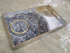 Bandeja de Servicio de Diseño con Recubrimiento de Esmalte de Madera MDF, Bandeja de Mesa de Alta Calidad para Hoteles y Restaurantes - Product Image 2