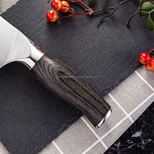 Cuchillo de Cocina de Acero de Damasco Ecológico de 8 Pulgadas, Estilo Japonés, Más Vendido de Steel Craft International, Mango de Madera de Palisandro - Product Image 2