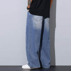 High Street Breathable <b>Material</b> Made Men Oversize <b>Denim</b> Pants Wholesale Rate High Quality Men Oversize <b>Denim</b> Pants - Product Image 2