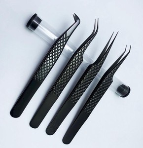 Pince à cils professionnelle à bas prix Top haute qualité outils de beauté pince à cils meilleure prise pince à cils couleur beige - Product Image 1