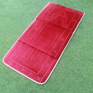 Tapis de prière musulman Ramadan en éponge de voyage pliable Portable avec tapis de prière islamique en velours de dossier - Product Image 3