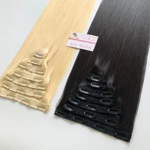 High Quality Vietnamese Cuticle Aligned Raw Hair Seamless Clip In Hair Extensions Grade 12A Wholesale Price