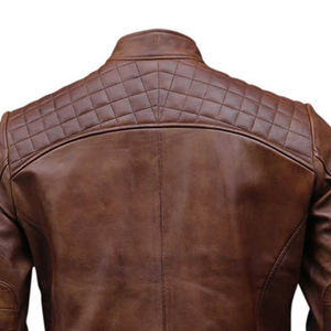 Veste Slim Fit personnalisée pour hommes, vêtements en cuir chauds et originaux de qualité supérieure avec col montant 100% - Product Image 6