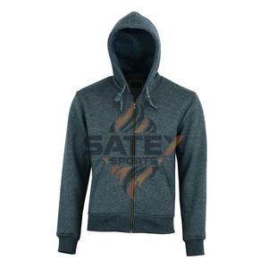 Sweat à capuche zippé brodé haut de gamme pour homme, 100 % coton, multifonctionnel, multicolore, approvisionnement ODM, taille XS, polaire d'hiver, faible MOQ - Product Image 2