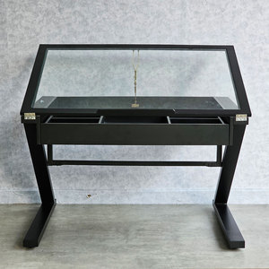 DraftingDesk DD68007 Contemporary Architectural <b>Drawing</b> Desk with Metal Stand and Glass Top for <b>Office</b> Study or Bedroom Use - Product Image 5