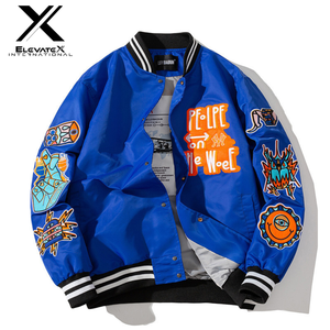 OEM Custom <b>Men's</b> Luxury Canvas Baseball Varsity <b>Jacket</b> New Trend <b>Long</b> Sleeve Breathable Windproof Eco-Friendly Embroidery Winter - Product Image 5