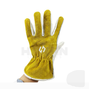 Gants de soudage industriels à coque extérieure en cuir pleine fleur personnalisables Gants de sécurité à résistance extrême à la chaleur - Product Image 6