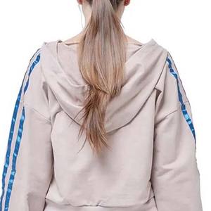 Custom Color Plain Oversized <b>Striped</b> Design <b>Women</b> Hoodie Fleece Material Pullover <b>Long</b> <b>Sleeves</b> Winer Wear Casual Woman Hoodies - Product Image 5