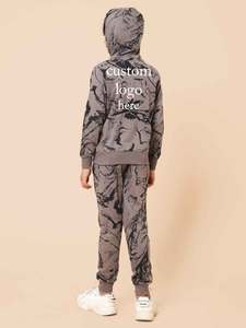100% coton sweat à capuche personnalisé costumes deux pièces petit bébé adolescent âges sweats à capuche pleine sublimation survêtement pour les garçons d'âge adolescent - Product Image 4