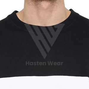 สเวตเชิ้ตแบบสวมหัวคอกลมของผู้ชายสเวตเชิ้ตสีพื้นลายนูนโลโก้100% เป็นมิตรต่อสิ่งแวดล้อมผ้าฝ้ายแบบกำหนดเอง - Product Image 5