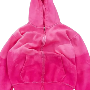 Nuevo logotipo personalizado lavado ácido sol se desvanece sólido 100% algodón peso pesado impreso ropa de calle de gran tamaño pulóver transpirable liso sudaderas con capucha - Product Image 2